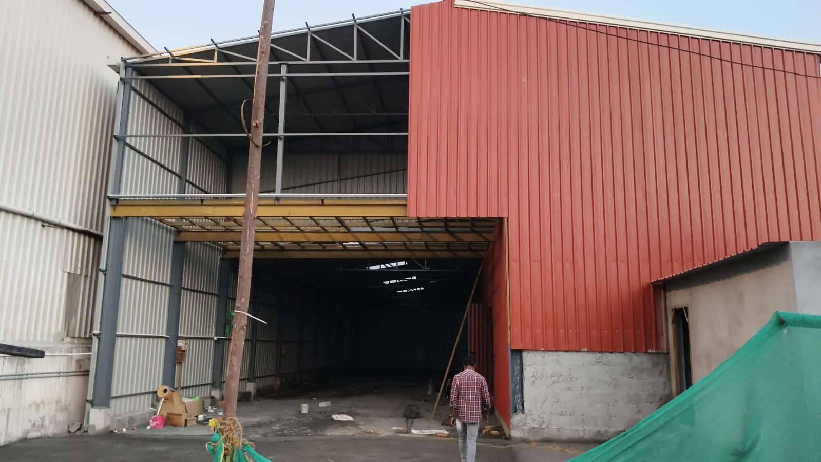 Kundrathur PEB project completed exterior warehouse front